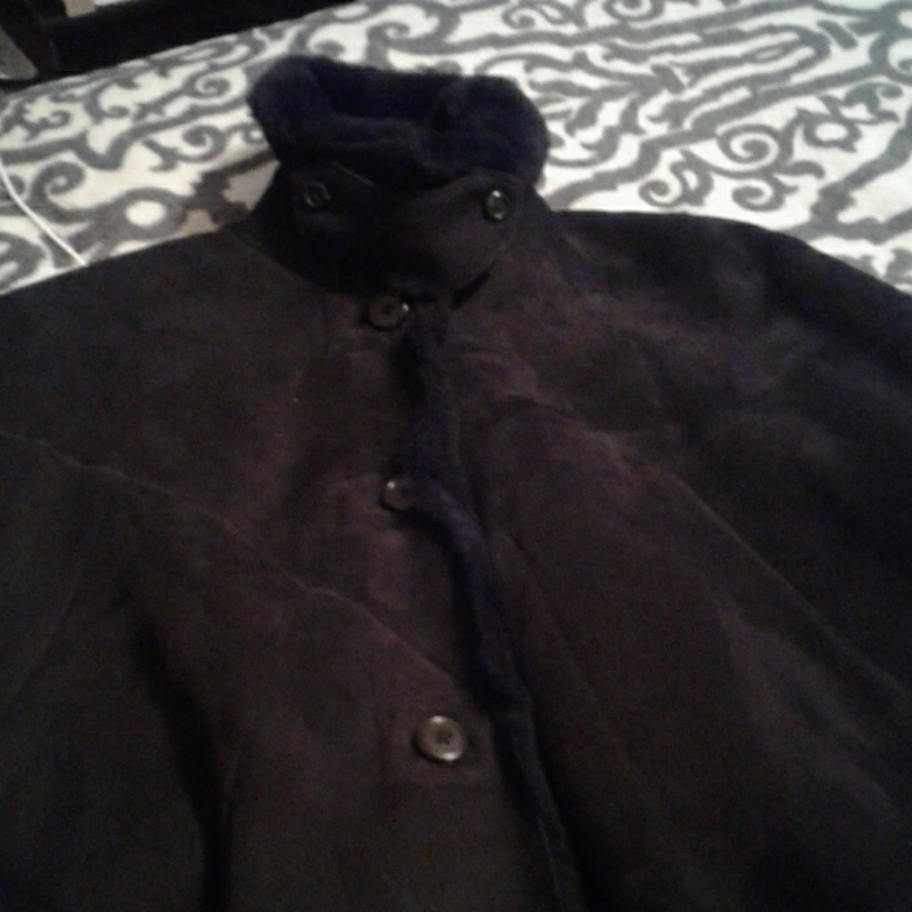 Ralph Lauren sheepskin poncho jacket